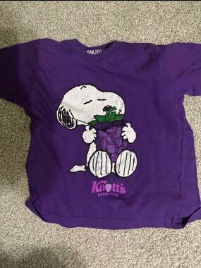 Knott's Berry Farm Boysenberry Purple Snoopy Graphic Kids T-Shirt
